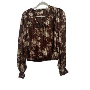 Autres Filles brown floral blouse